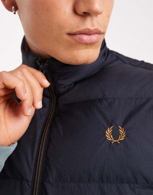 Fred Perry - Gilet termica blu navy, 5 di 5