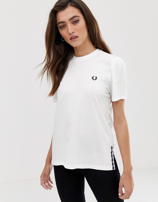 Fred Perry gingham trim t-shirt