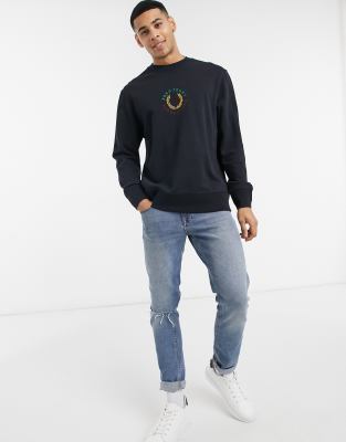 fred perry global branded sweatshirt