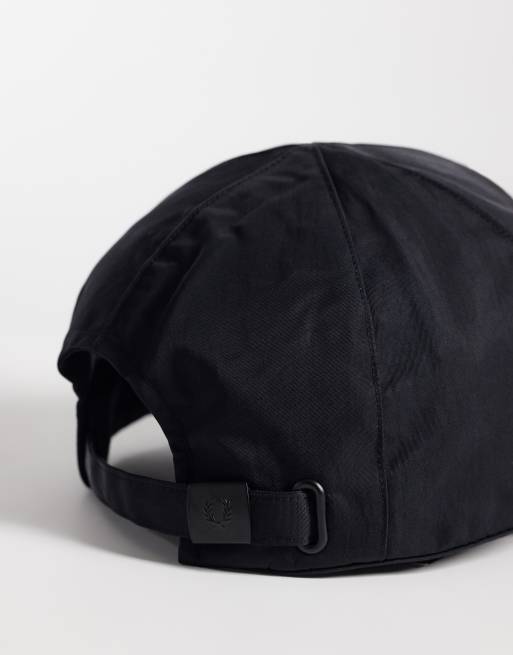 Fred Perry gorra con logo de nailon arrugado en negro, 3 de 3