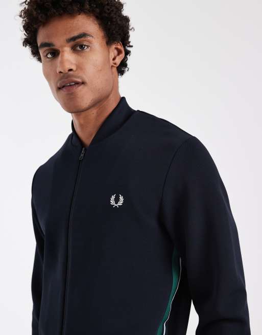 Fred Perry – Granatowa kurtka dresowa z paskami, część zestawu, 5 z 5