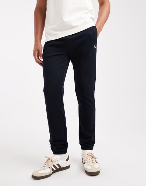 Fred Perry drawstring joggers in navy