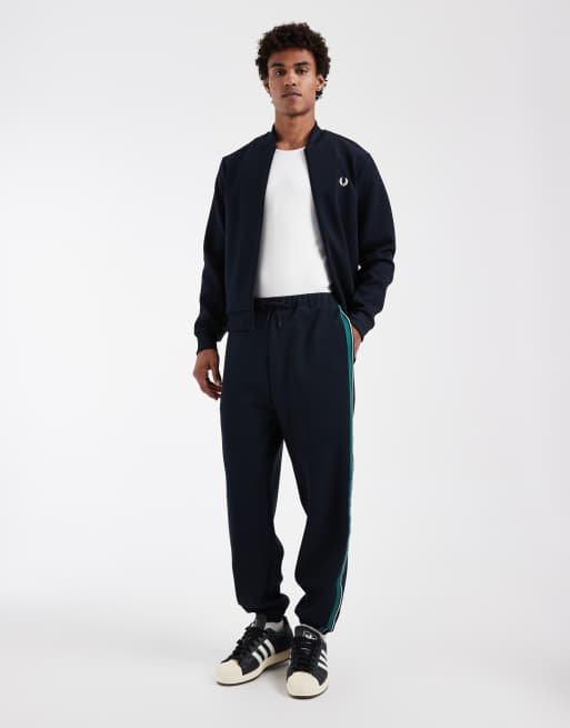 Fred Perry – Granatowe spodnie dresowe z lampasami, część zestawu, 3 z 5