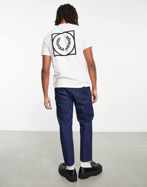 Fred Perry graphic back print t-shirt in white | ASOS