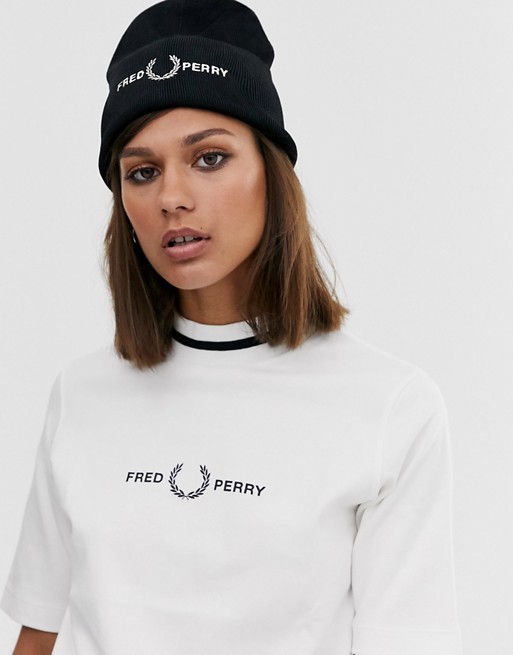 Fred Perry graphic beanie