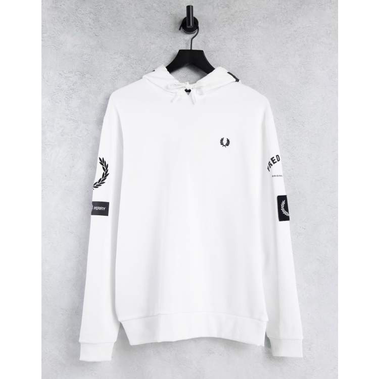 Fred perry white on sale hoodie