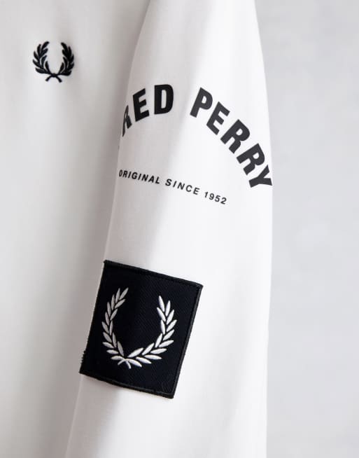 Fred perry white store hoodie