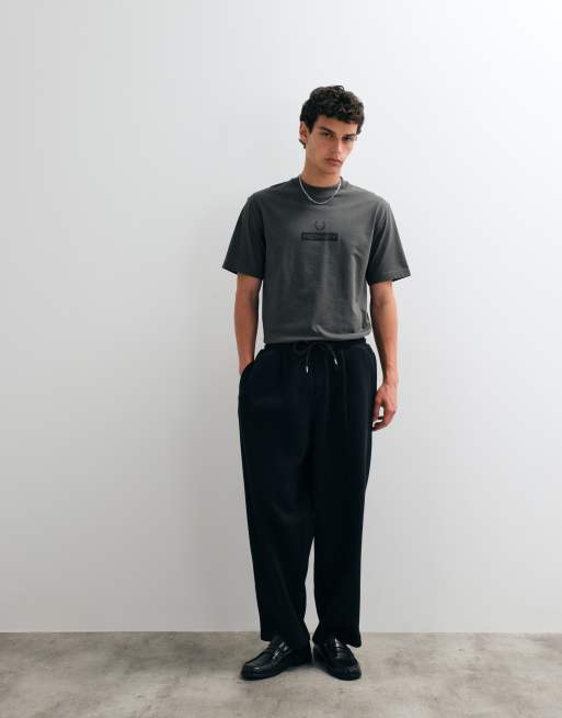 Fred Perry graphic logo t-shirt in khaki, 4 of 5
