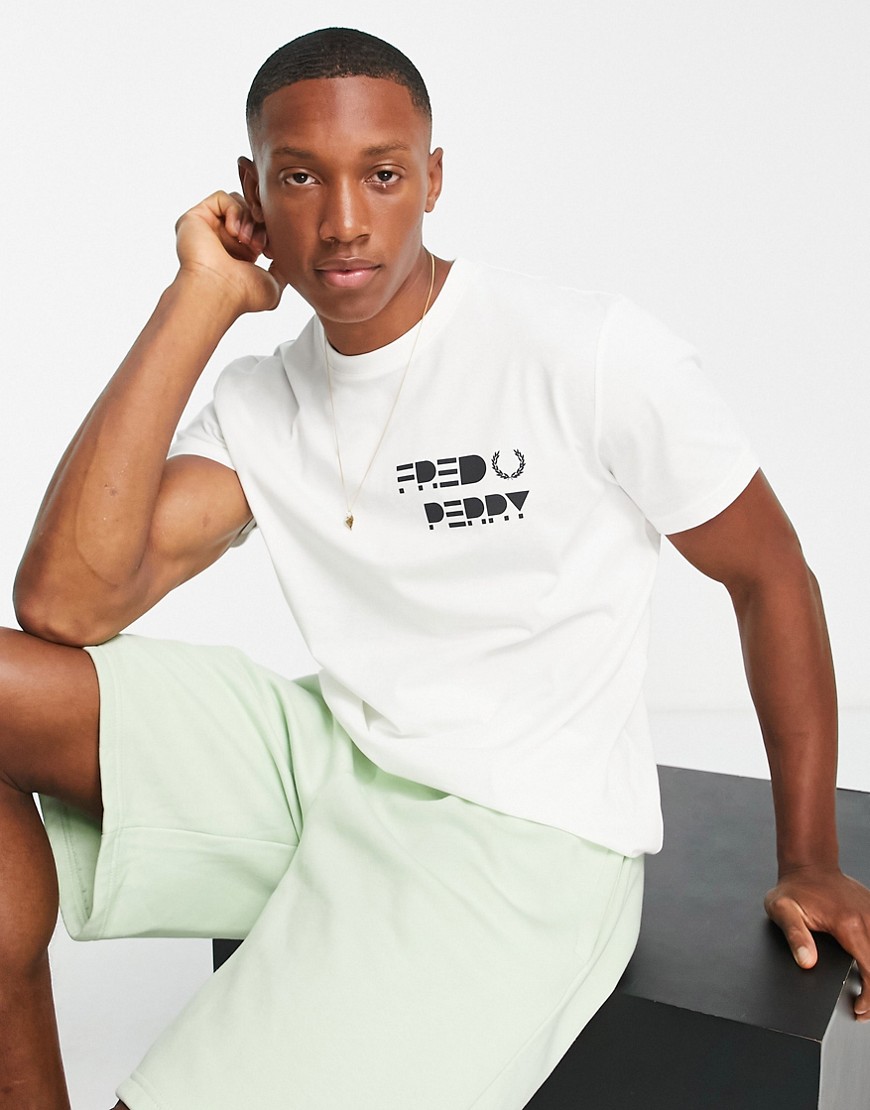 Fred Perry Graphic Logo T-Shirt In White