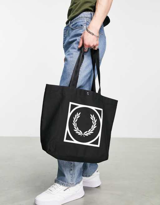 Fred Perry Logo Graphic Print Tote