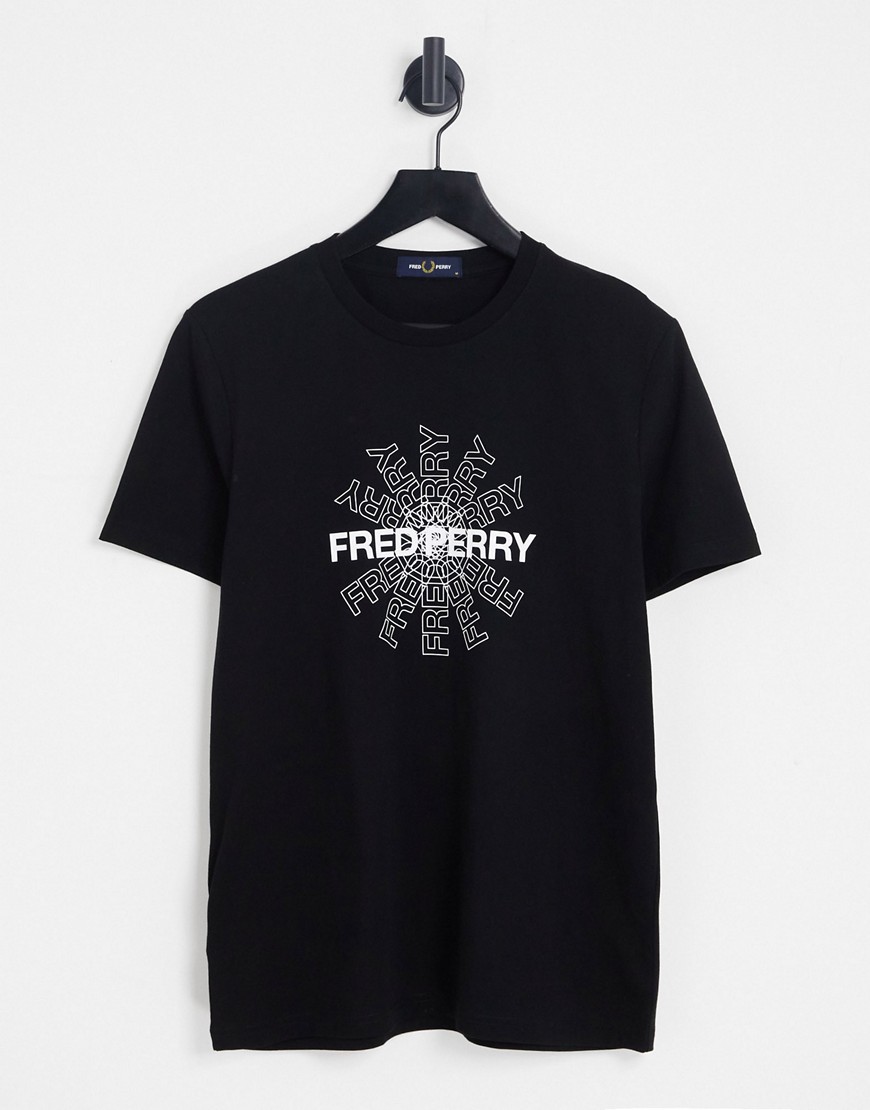 Fred Perry graphic t-shirt in black