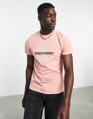Fred Perry graphic t-shirt in pink