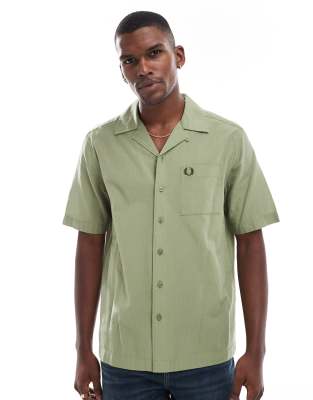 Fred Perry – Grön, stickad pikétröja - view 1