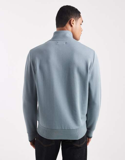 Fred Perry half zip sweatshirt in blue | ASOS