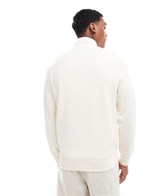 Fred perry white sweatshirt on sale