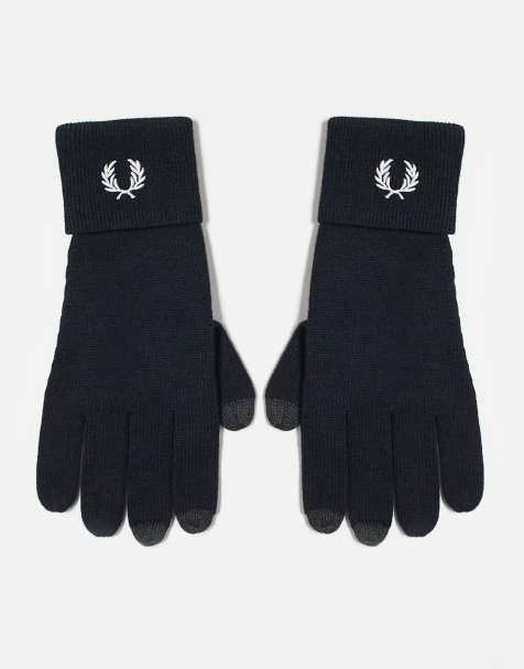 Fred Perry – Handschuhe aus Merinowolle in Marineblau - view 1