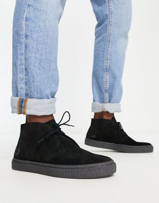 Fred Perry Hawley suede desert boots in black - ASOS Price Checker