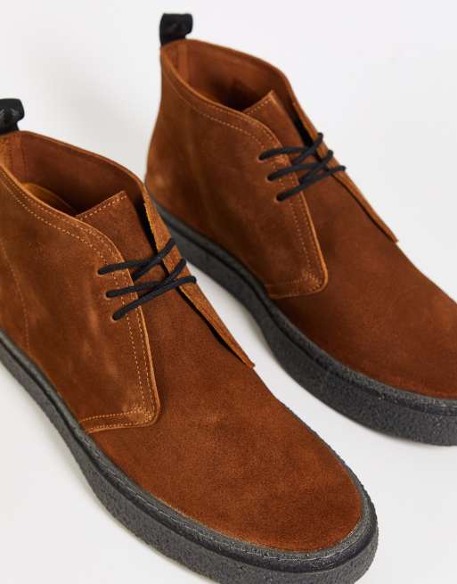 Fred Perry Hawley suede desert boots in tan