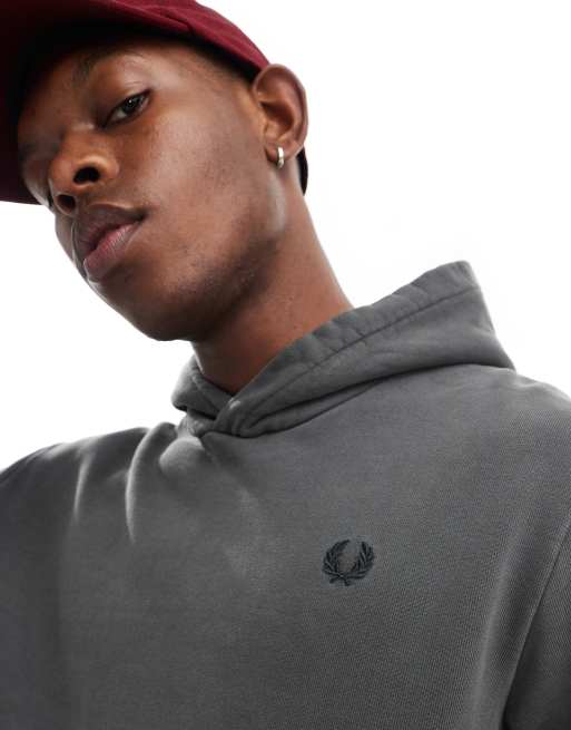 Fred Perry heavy weight hoodie in grey | ASOS