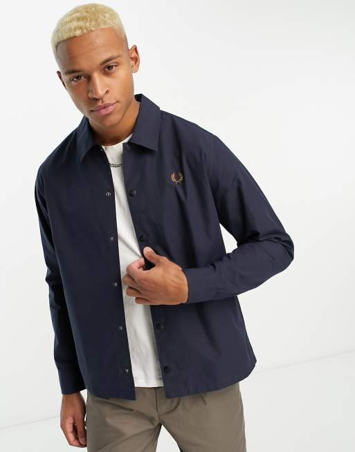 Fred Perry – Hemdjacke in Marineblau