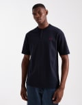 [Fred Perry] Fred Perry henley t-shirt in navy 2XL NAVY