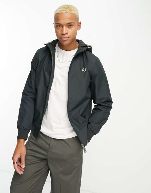 Fred Perry hooded bentham jacket in green | ASOS