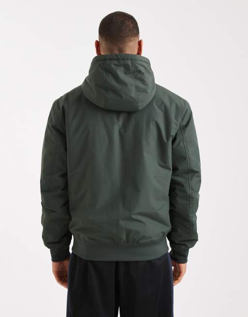 Fred Perry hooded brentham jacket in khaki, 3 of 5