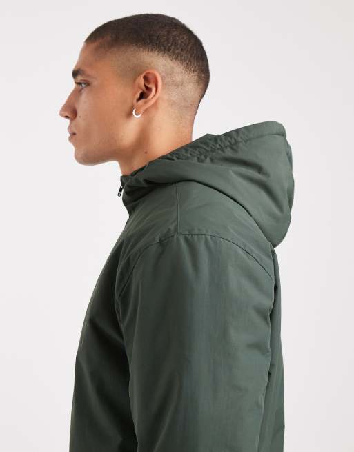 Fred Perry hooded brentham jacket in khaki, 4 of 5