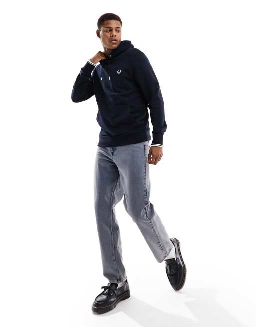 Fred Perry hoodie in navy, 2 of 4