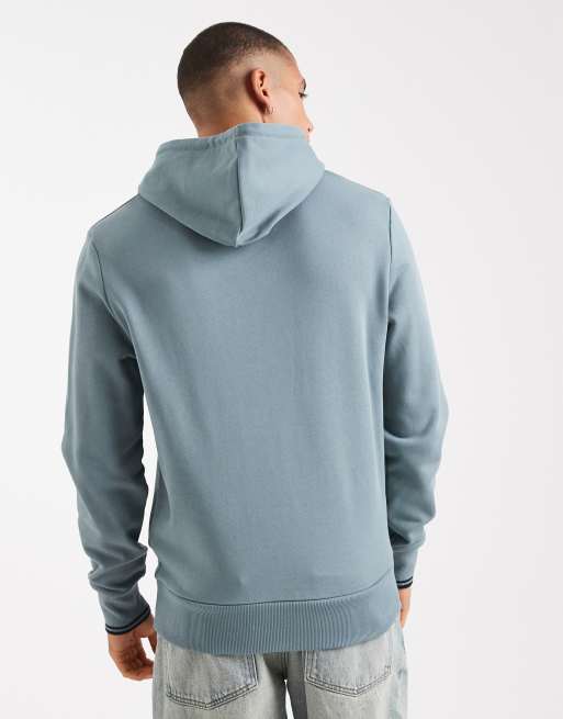 Fred Perry - Hoodie met een gekleurd randje in lichtblauw, 3 van 5