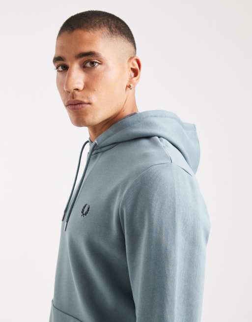 Fred Perry - Hoodie met een gekleurd randje in lichtblauw, 4 van 5