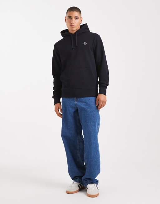 Fred Perry - Hoodie met monogram in marineblauw, 2 van 5
