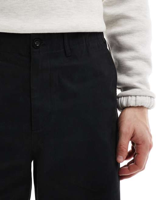 Fred Perry – Hose aus Twill in Schwarz mit geradem Schnitt, 5 von 5