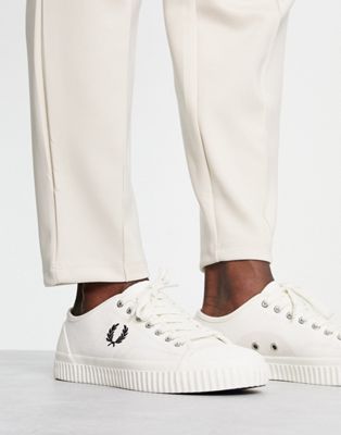 Fred Perry Hughes canvas plimsolls in white
