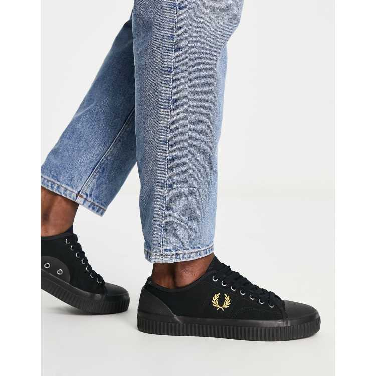 Fred perry 2025 black canvas shoes