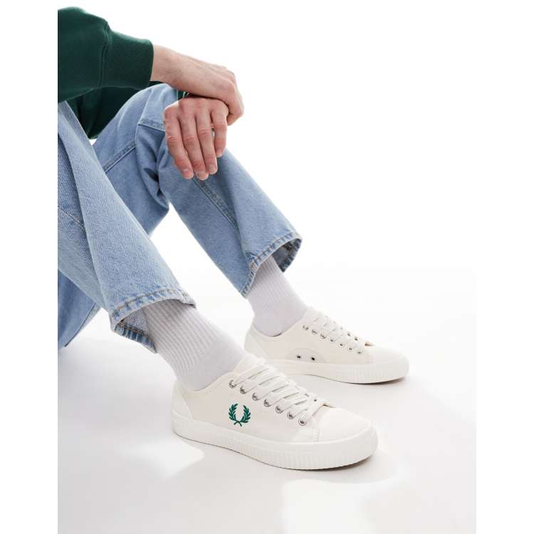Fred Perry Hughes Canvas Sneakers in White | ASOS