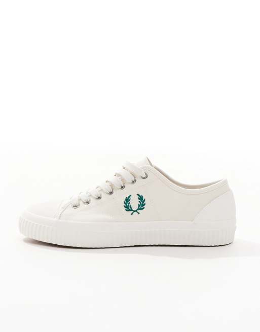 Fred Perry Hughes Canvas Sneakers in White | ASOS