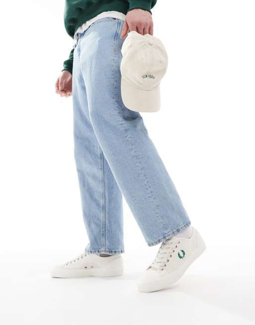 Fred Perry Hughes Canvas Sneakers in White | ASOS