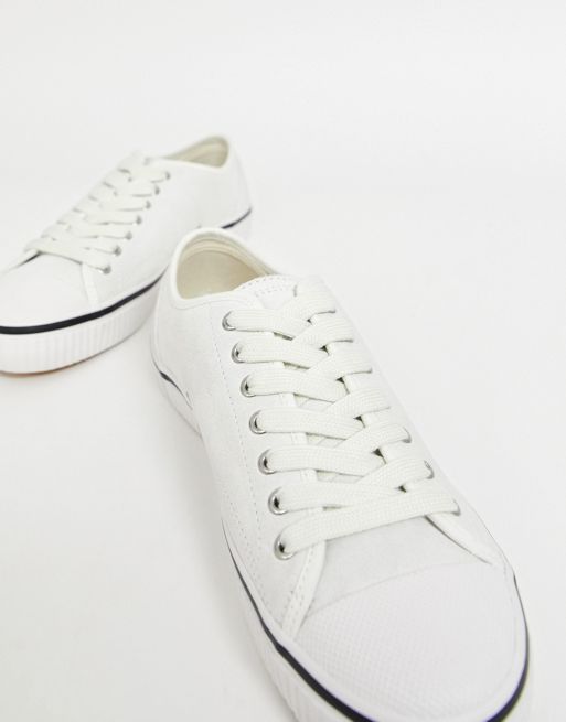 Fred Perry Hughes low suede sneakers in off white