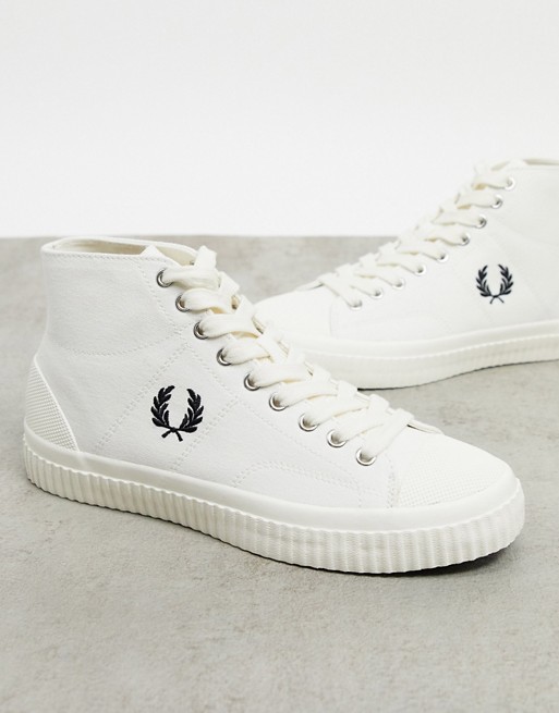 Fred Perry hughes mid canvas trainers