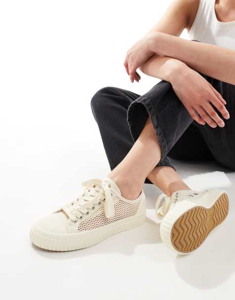 Fred Perry – Hughes – Netzstoff-Sneaker in Ecru - view 1