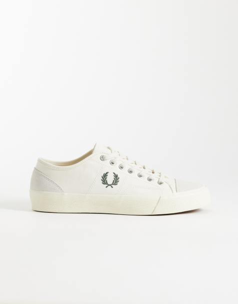 Fred Perry – Hughes – Sneaker aus Canvas und Wildleder in Ecru - view 1