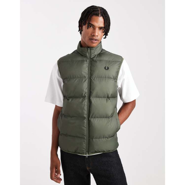 Fred Perry insulated gilet in khaki | ASOS
