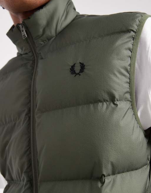 Fred Perry insulated gilet in khaki | ASOS