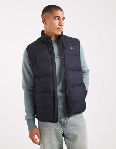 Fred Perry insulated vest in navy - view 1
