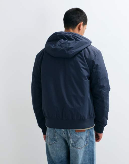 Fred Perry jacka med huva Brentham i mörk airforce blue, 4 av 5