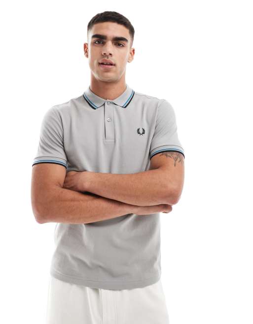 Fred Perry – Jasnobeżowa koszulka polo z podwójną lamówką