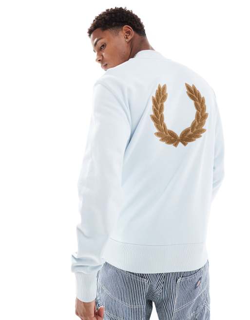 Fred Perry – Jasnoniebieska bluza unisex z motywem wieńca laurowego, 4 z 4