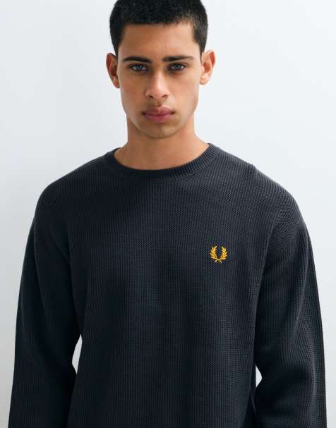Fred Perry - jersey texturizado en gris oscuro - view 1