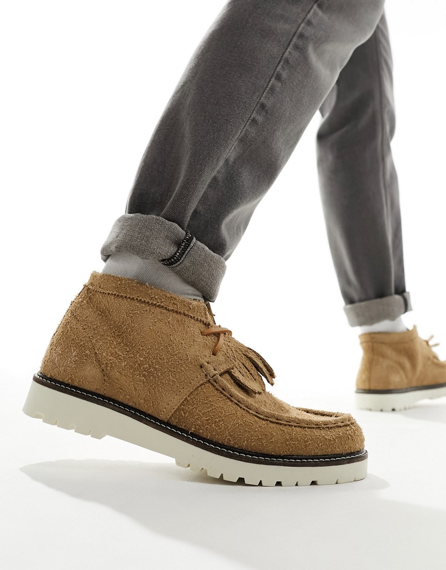 Fred Perry kenny suede boot in beige-Neutral